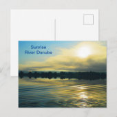 Carte Postale Lever de soleil sur le Danube (Devant / Derrière)