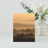Carte Postale Lever De Soleil Sur Le Paysage De Misty Rolling Hi (Debout devant)