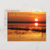 Carte Postale Lever de soleil sur les eaux côtières de la Louisi (Devant / Derrière)