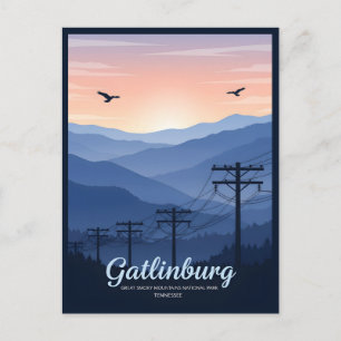 Carte Postale Lever de soleil sur les montagnes fumantes de Gatl