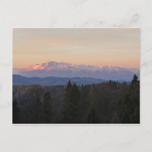 Carte Postale Lever de soleil sur les Tatras (Devant)