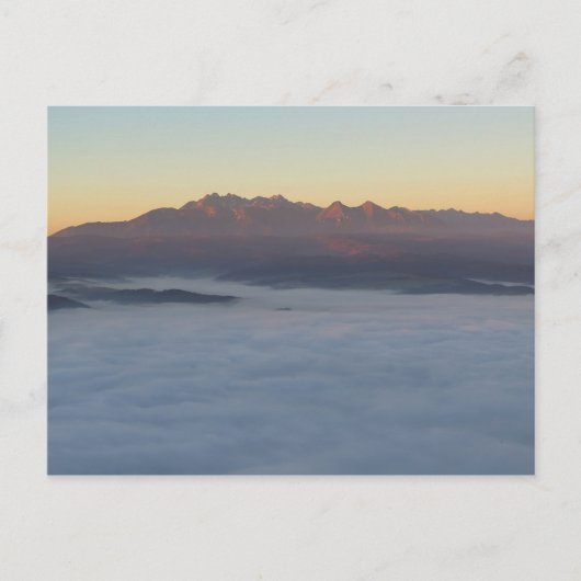 Carte Postale Lever de soleil sur les Tatras (Devant)