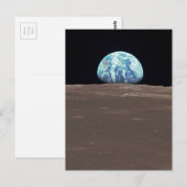 Carte Postale Lever de terre de la Lune (Devant / Derrière)