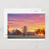 Carte Postale Lever du matin du début du pays (Devant / Derrière)