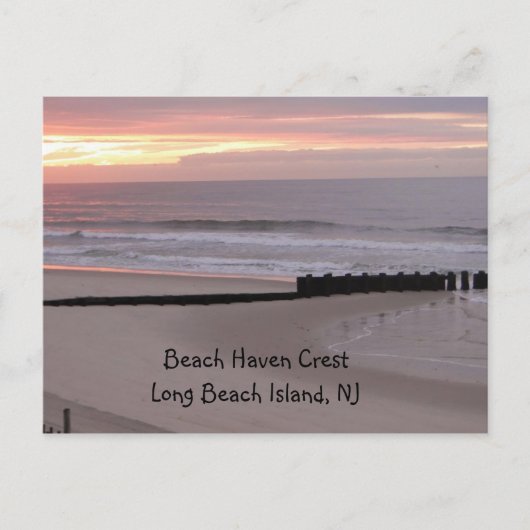 Carte Postale Lever du soleil à LBI (Devant)