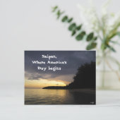 Carte Postale Lever Du Soleil À Pau Pau Beach (Debout devant)