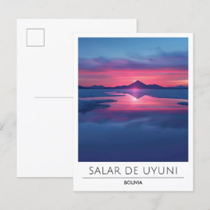 Carte Postale Lever du soleil à Salar de Uyuni Bolivie Voyage