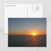 Carte Postale Lever du soleil à Sea III Océan Horizon (Devant / Derrière)