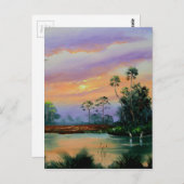 Carte Postale Lever du soleil dans les Everglades (Devant / Derrière)