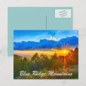 Carte Postale lever du soleil des Blue Ridge Mountains (Devant / Derrière)