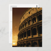 Carte Postale lever du soleil du colisée à rome (Devant / Derrière)