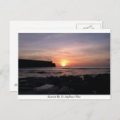 Carte Postale Lever Du Soleil Sur La Quai De St Andrews (Devant / Derrière)