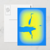 Carte Postale levers bleu (Devant / Derrière)
