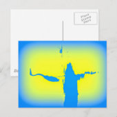 Carte Postale levers bleu (Devant / Derrière)