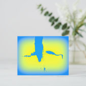 Carte Postale levers bleu (Debout devant)