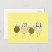 Carte Postale Levez-vous et votez (Devant / Derrière)