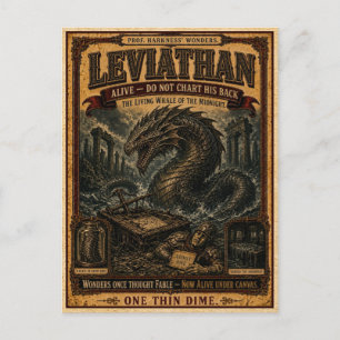 Carte Postale Léviathan, Monstre de Cirque Vintage