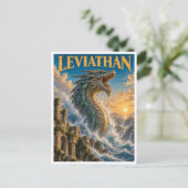 Carte Postale Léviathan, monstre de fantasy gothique (Debout devant)
