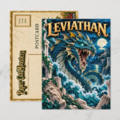 Carte Postale Léviathan, Monstre de Papier Découpé (Devant / Derrière)