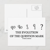 Carte Postale L'Évolution De La Question Mark (?) (Devant / Derrière)