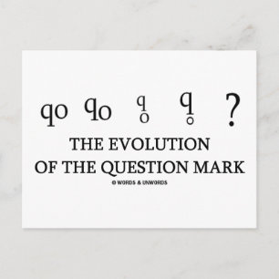 Carte Postale L'Évolution De La Question Mark (?)