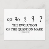 Carte Postale L'Évolution De La Question Mark (?) (Devant)