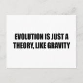 Carte Postale L'évolution n'est qu'une théorie comme la gravité (Devant)