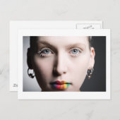 Carte Postale Lèvres arc-en-ciel (Devant / Derrière)