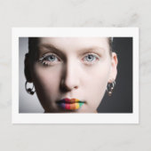 Carte Postale Lèvres arc-en-ciel (Devant)