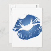 Carte Postale Lèvres bleues (Devant / Derrière)