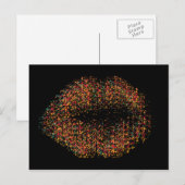 Carte Postale Lèvres d'art Abstrait moderne #10 (Devant / Derrière)
