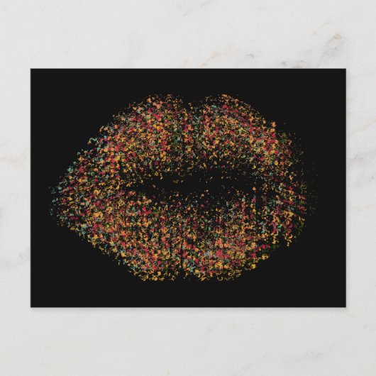 Carte Postale Lèvres d'art Abstrait moderne #10 (Devant)