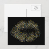 Carte Postale Lèvres d'art Abstrait moderne #16 (Devant / Derrière)
