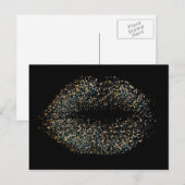Carte Postale Lèvres d'art Abstrait modernes #4 (Devant / Derrière)