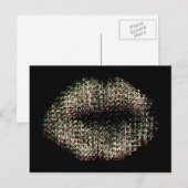 Carte Postale Lèvres d'art Abstrait modernes #9 (Devant / Derrière)