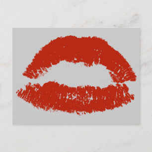 Carte Postale Lèvres d'art pop rouge