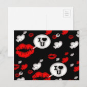 Carte Postale Lèvres et amour (Devant / Derrière)