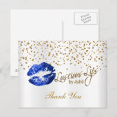 Carte Postale Lèvres Luscives - Merci (Devant / Derrière)