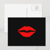 Carte postale Lèvres rouges (Devant / Derrière)