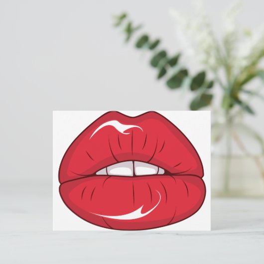 Carte Postale Lèvres rouges (Debout devant)
