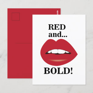 Carte Postale Lèvres Rouges et Audacieuses