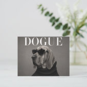 Carte Postale Lévrier Bloodhound Luxe Couture Canine (Debout devant)