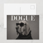 Carte Postale Lévrier Bloodhound Luxe Couture Canine (Devant / Derrière)