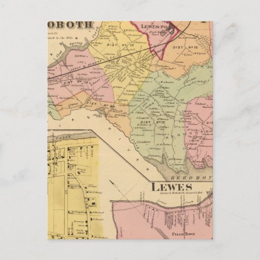 Carte Postale Lewes et Rehoboth (Devant)