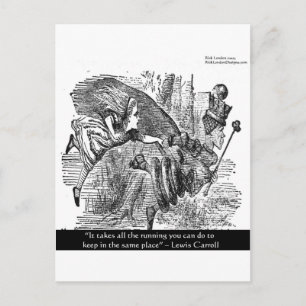 Carte Postale Lewis Carroll Graphique & Citation Célèbre