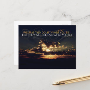 Carte Postale Lewis Cass "Doute" Citation Inspirationnelle