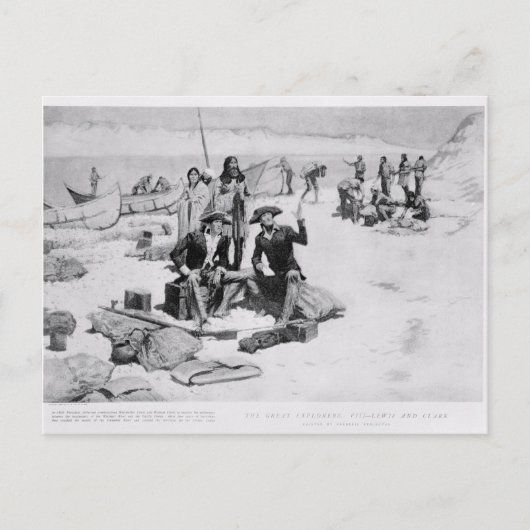 Carte Postale Lewis et Clark à l'embouchure du Columbia (Devant)