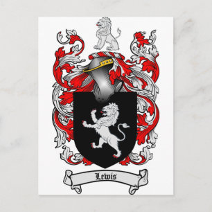 Carte Postale Lewis Family Crest - Lewis Coat d'armoiries