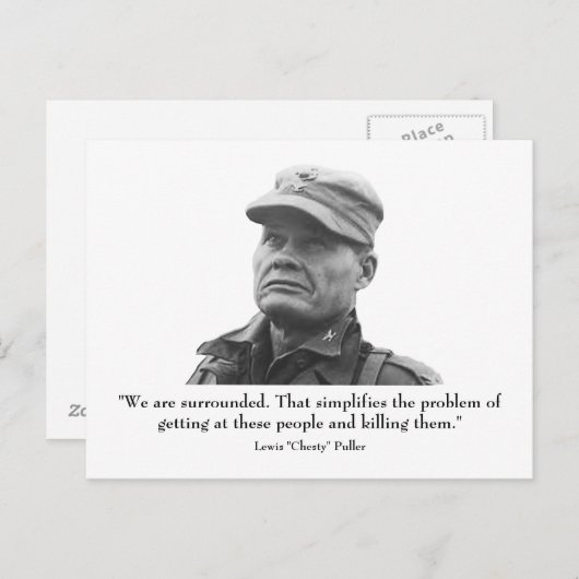 Carte Postale Lewis Puller "Chesty" (Devant / Derrière)