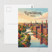 Carte Postale Lewiston, Maine (Devant / Derrière)